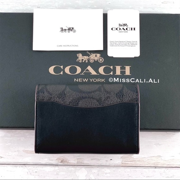 NWT COACH Signature Canvas Men’s Card Case Holder Bag - Picture 6 of 15